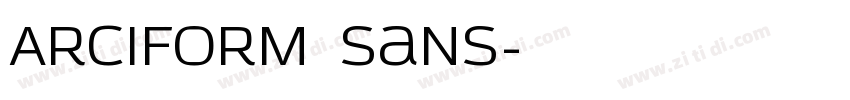 Arciform Sans字体转换
